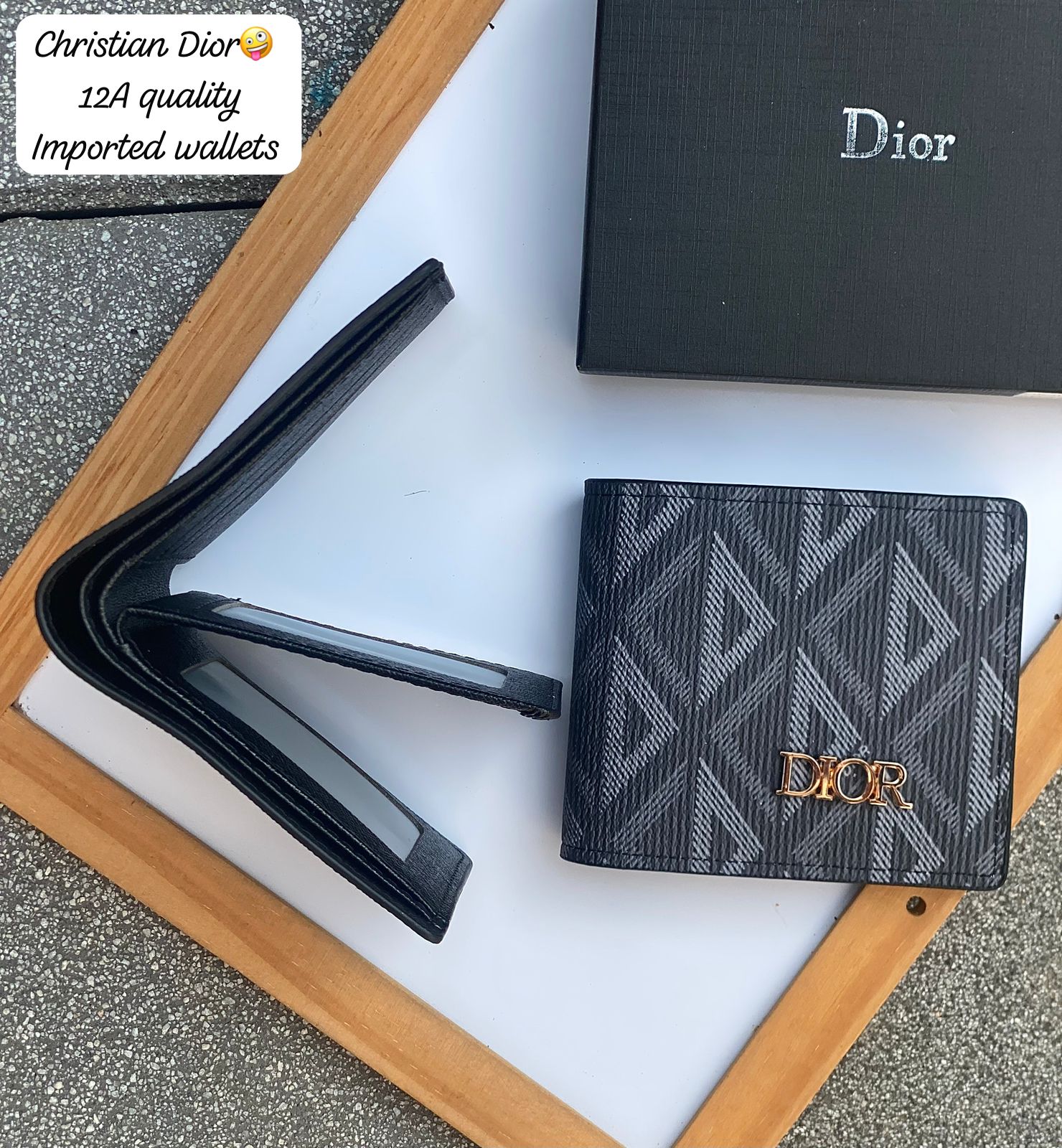 Dior wallet grey #009