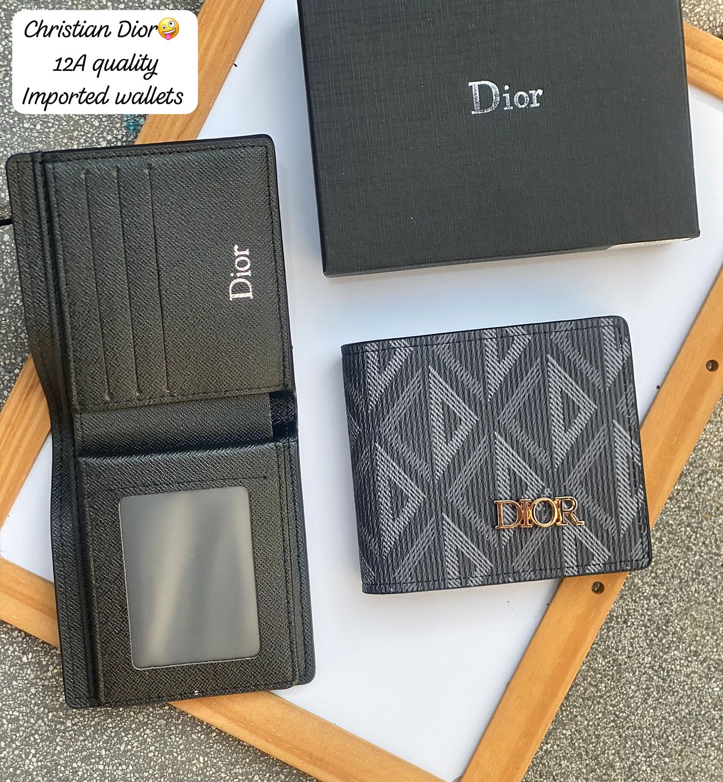 Dior wallet grey #009